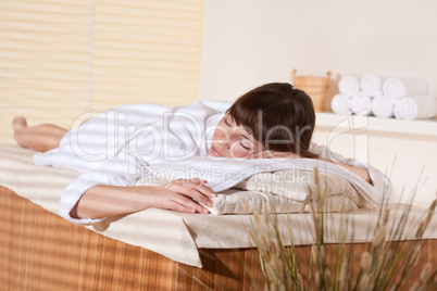 Spa - Young relaxed woman at wellness therapy