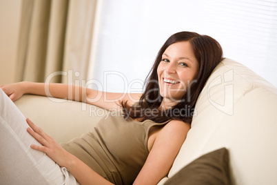 Young woman relax in lounge