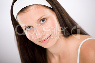 Portrait of beautiful brunette woman