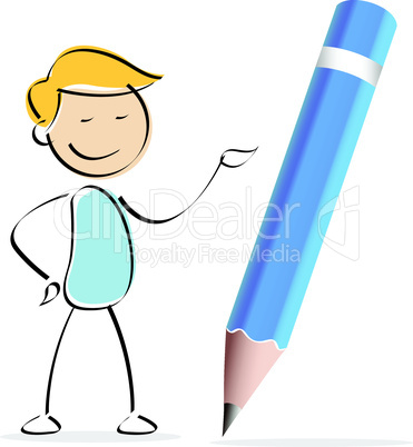 Junge mit Bleistift