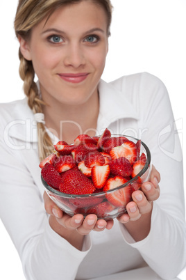 Healthy lifestyle series - Bowl of strawberries Healthy lifestyle series - Bowl of strawberries