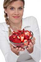 Healthy lifestyle series - Bowl of strawberries