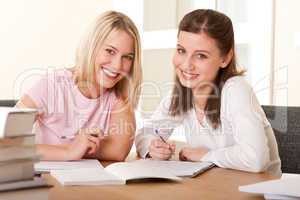 Student series - Two friends studying together
