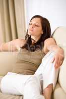 Young woman relax in lounge