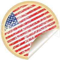 sticker with U.S.A flag