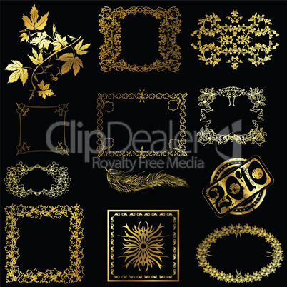 Gold design elements