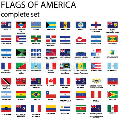 American continent flags