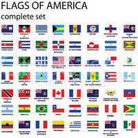 American continent flags