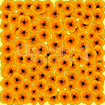 Semless background with flowers