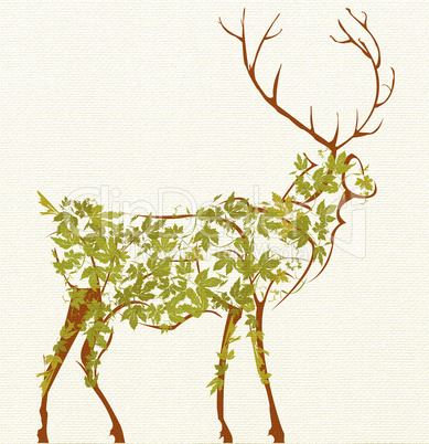 Stylized deer