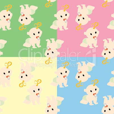 Pattern with babies