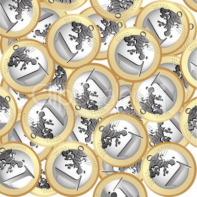 Euro coins background