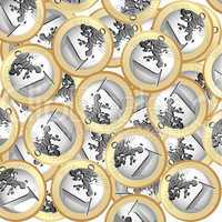 Euro coins background