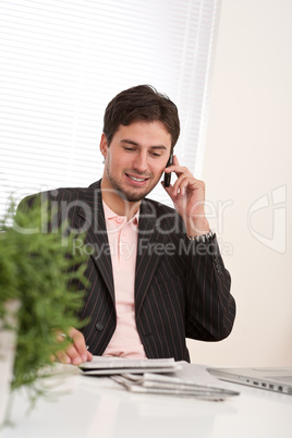 Successful businessman on the phone