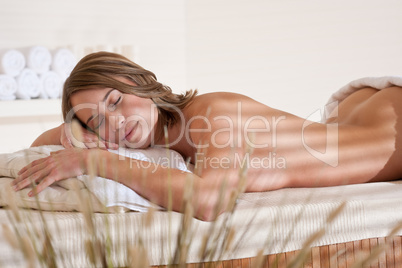 Spa - Young woman relax at wellness massage treatment