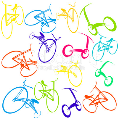 Background with bikes