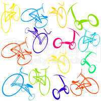 Background with bikes