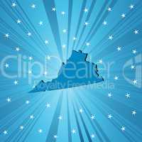 Blue Virginia map