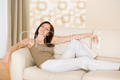 Young woman relax in lounge