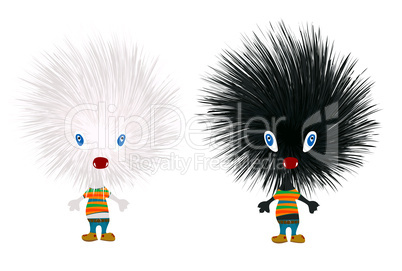 Stylized hedgehogs