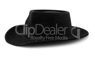 Western cowboy black felt hat