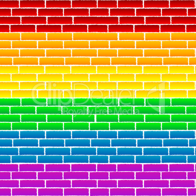 Rainbow wall