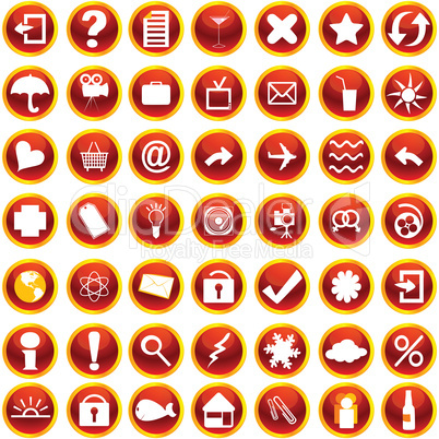 Orange icons for web