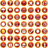 Orange icons for web