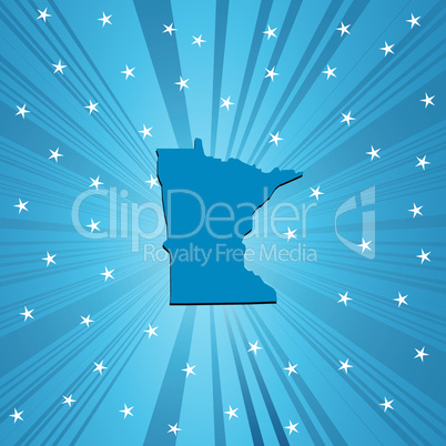 Blue Minnesota map
