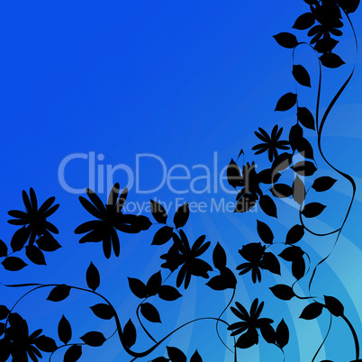 Flowers silhouettes background