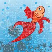Red fish puzzle