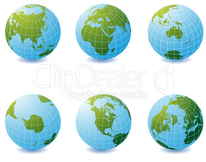 Earth globe icons
