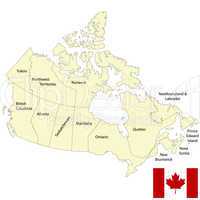 Detailed map of Canada