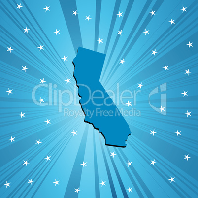 Blue California map