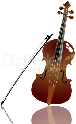 Bow and violin background