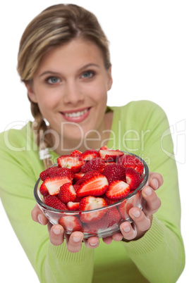 Healthy lifestyle series - Bowl of strawberries Healthy lifestyle series - Bowl of strawberries