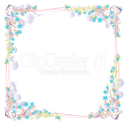 Vector floral with bubbles and vines