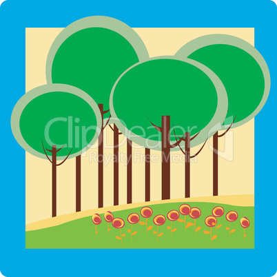 Trees background illustration