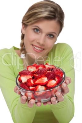 Healthy lifestyle series - Bowl of strawberries