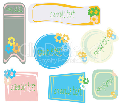 Stickers with flowers