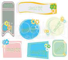 Stickers with flowers