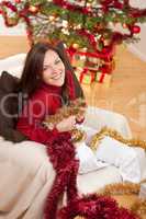 Attractive young woman with Christmas decoration