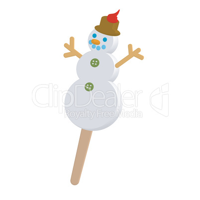 Snow man lollipop