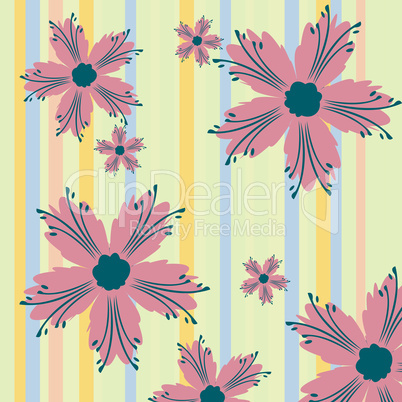 Seamless background with flowers