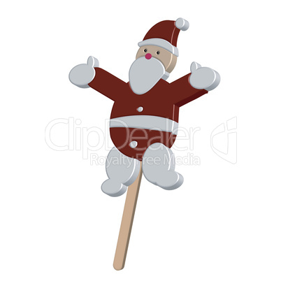 Santa lollipop on a stick