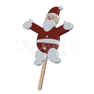 Santa chocolate on a stick