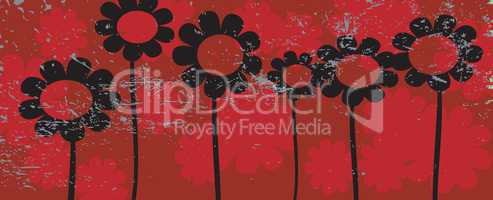 Grunge flowers