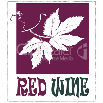 Red wine label