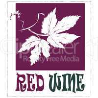 Red wine label