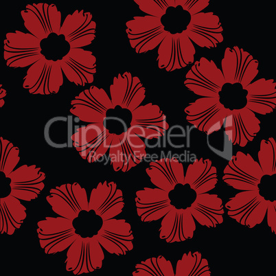 Red floral pattern